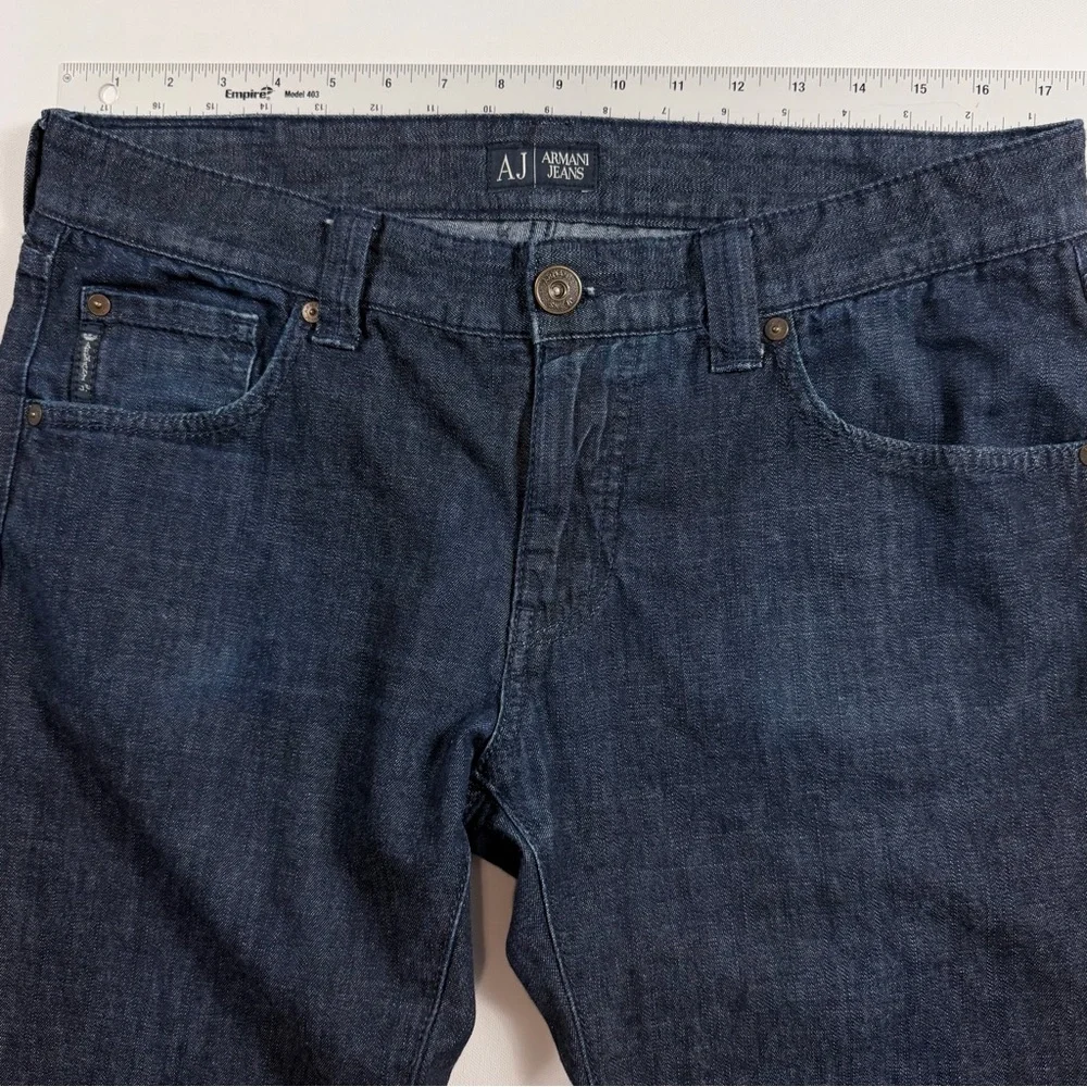 Armani Jeans Men’s Dark Wash Denim – Made in Italy – 34 Waist (Hemmed) Short - Picture 9 of 13